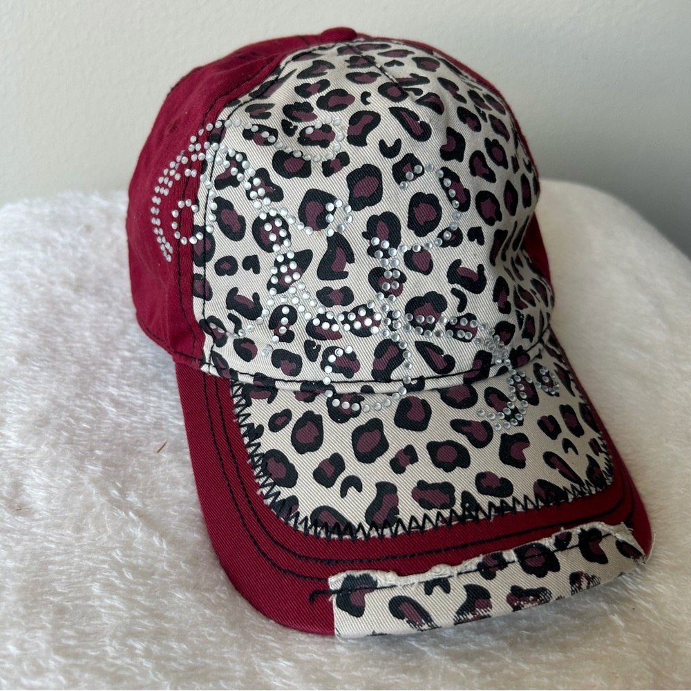 Anna & Ava Wine and Animal Print Baseball Cap